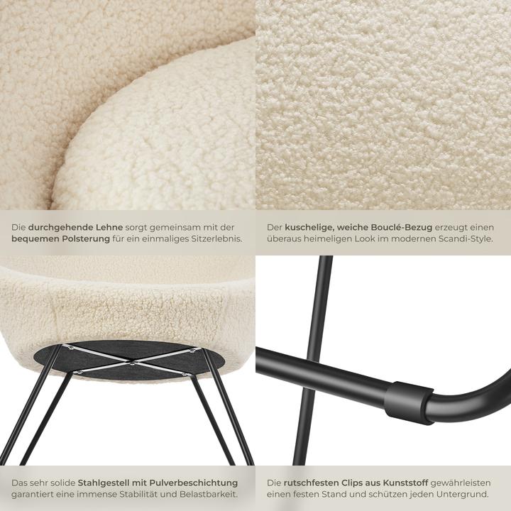 Image du produit tectake fauteuil cocktail Centera, rembourré,rond