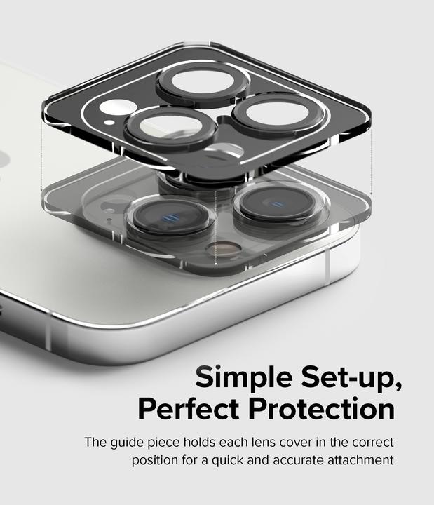 Actual product image Ringke iPhone 14 Pro/14 Pro Max Camera Lens Frame Glass Black (1 pcs., Apple iPhone 14 Pro, Apple iPhone 14 Pro Max)