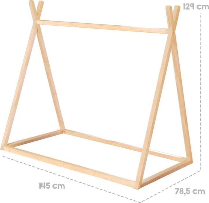 Produktbild Roba Nachhaltige Tipilounge, Tipibett 'Montessori' Bambus (70 x 140 cm)