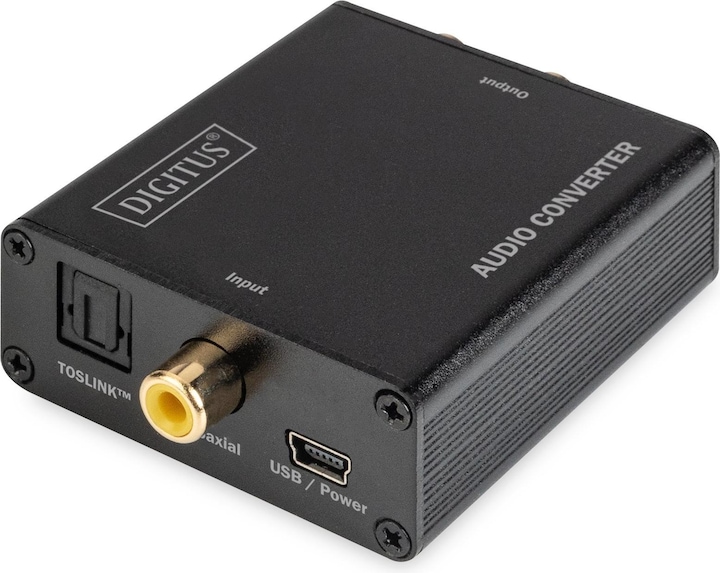 Immagine prodotto Digitus Convertitore audio, TOSLINK™/coassiale, digitale => analogico (Digitale -> Analogico)