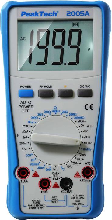 Peaktech P 2005 A Digitalmultimeter (CAT III 1000V, CAT IV 600V)