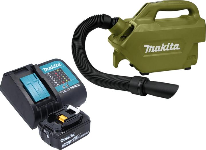 Actual product image Makita DCL 184 SFO cordless hoover 18 V 54 mbar 0.5 l Olive Outdoor Adventure series + 1x rechargeable