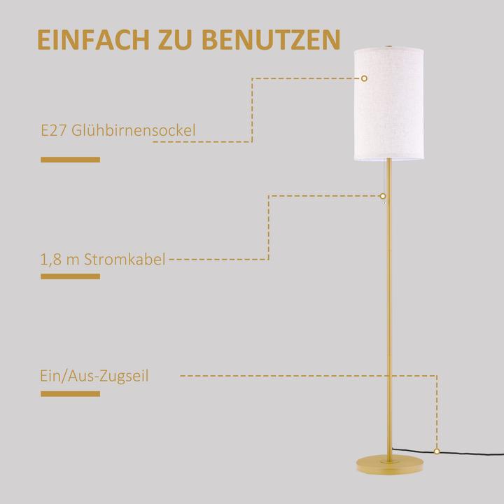 Produktbild Homcom Stehlampe Leinen (E27)