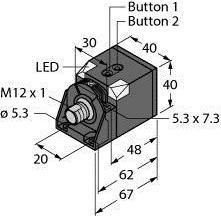 Produktbild Turck Ultraschallsensor Reflexionstaster RU200-CK40-LIU2N8X2T-H1151
