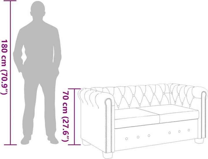 Actual product image VidaXL Nestario (2 person sofa)