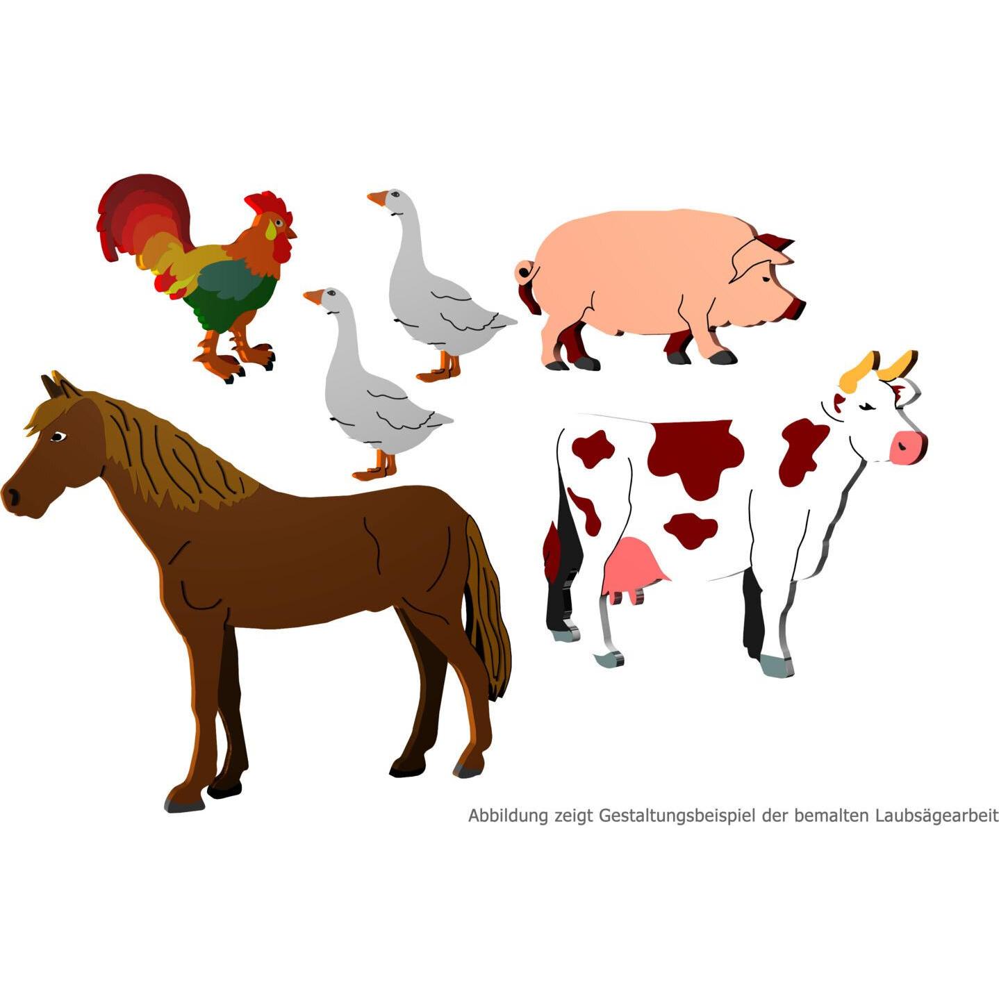 Thumbnail - Dreipunkt, Handsäge, Laubsägevorlage Bauernhof-Tiere