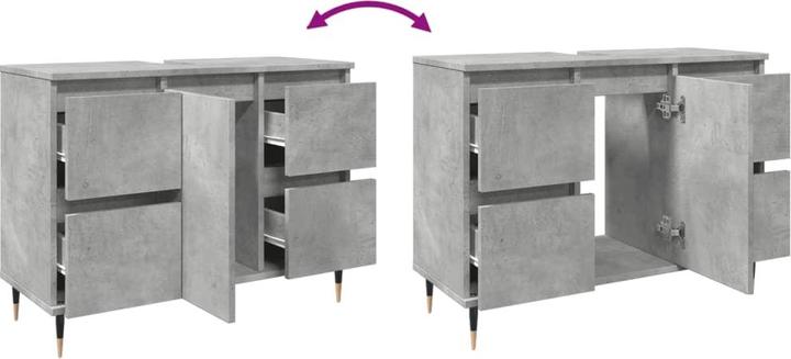 Actual product image vidaXL Bathroom cabinet (80 x 33 x 60 cm)