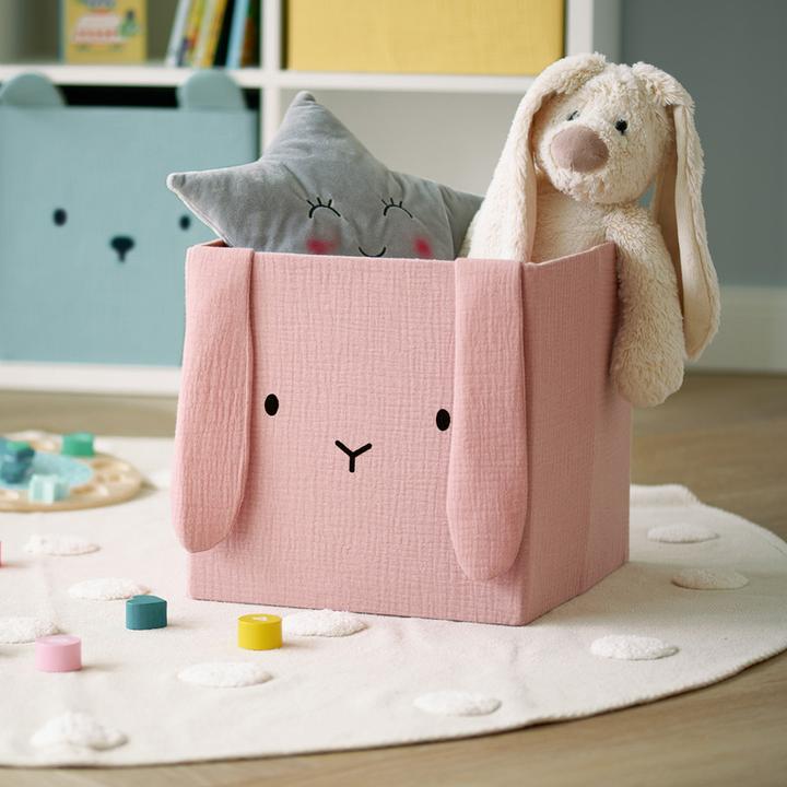 Produktbild Zeller Present Aufbewahrungsbox Hase Musselin 28x28x28 cm (28 x 28 x 28 cm)