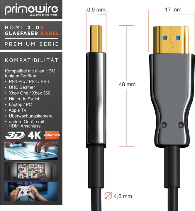 Immagine prodotto Primewire HDMI (Tipo A) - HDMI (Tipo A) (30 m, HDMI, 2.0b)