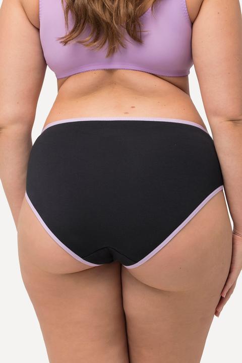 Actual product image Ulla Popken 5 Pack Contrast Trim Midi Briefs (46, 48, 5-pack)