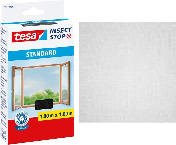 Actual product image tesa Insect screen STANDARD for windows, with Velcro tape, without drilling (100 x 100 cm)
