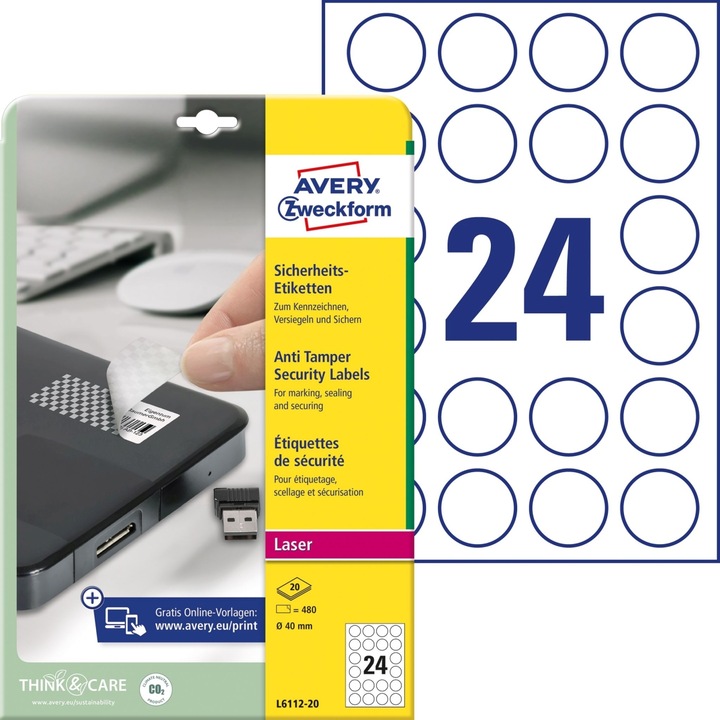 Actual product image Avery Heavy Duty Laser Labels