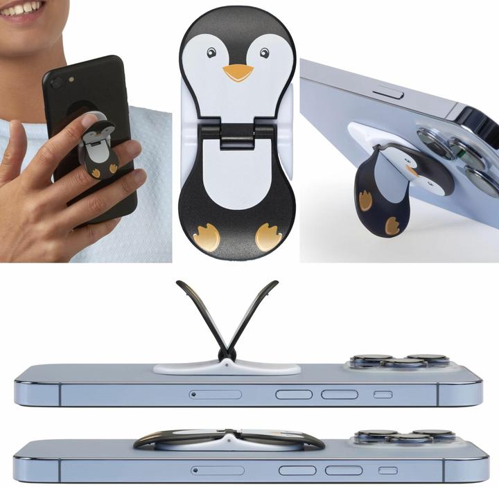 Produktbild Bookchair zipgrips Pinguin 2 in 1 Handy-Griff &