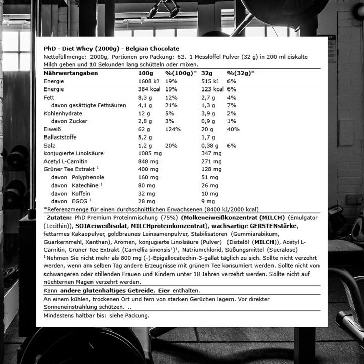 Produktbild PhD Nutrition Diet Whey (2000 g, 1x, Schokolade)