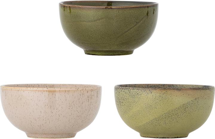 Bloomingville - Addison Bowl - Green - Stoneware (16 cm, 0.70 l, 3x)