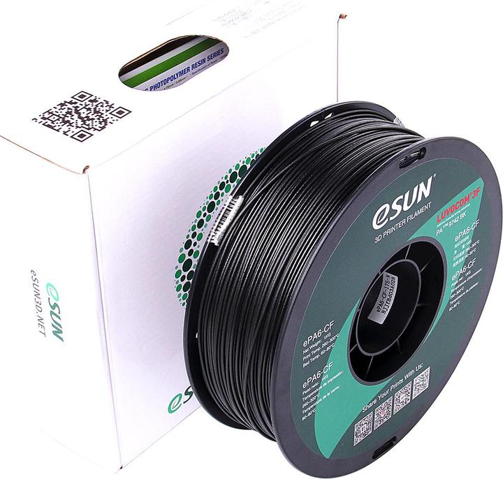 Immagine prodotto eSUN ePAHT-CF Filamento in fibra di carbonio di nylon 1,75mm 0,75Kg (Nylon, 1.75 mm, 750 g, Nero)