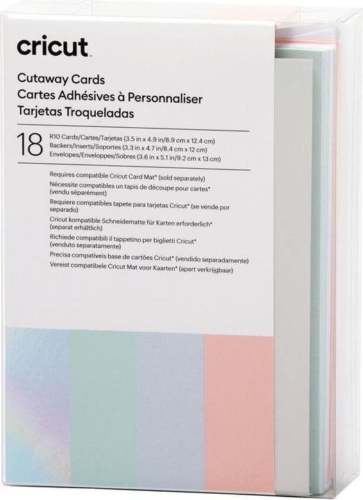 Image du produit Cricut Cut-Away Cards Pastel R10 8,9cm x 12,4cm 18-pack (P)
