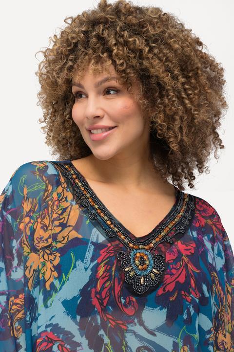 Produktbild Ulla Popken Tunika, bedruckt, Oversized, V-Ausschnitt, Halbarm (58, 60, 62)