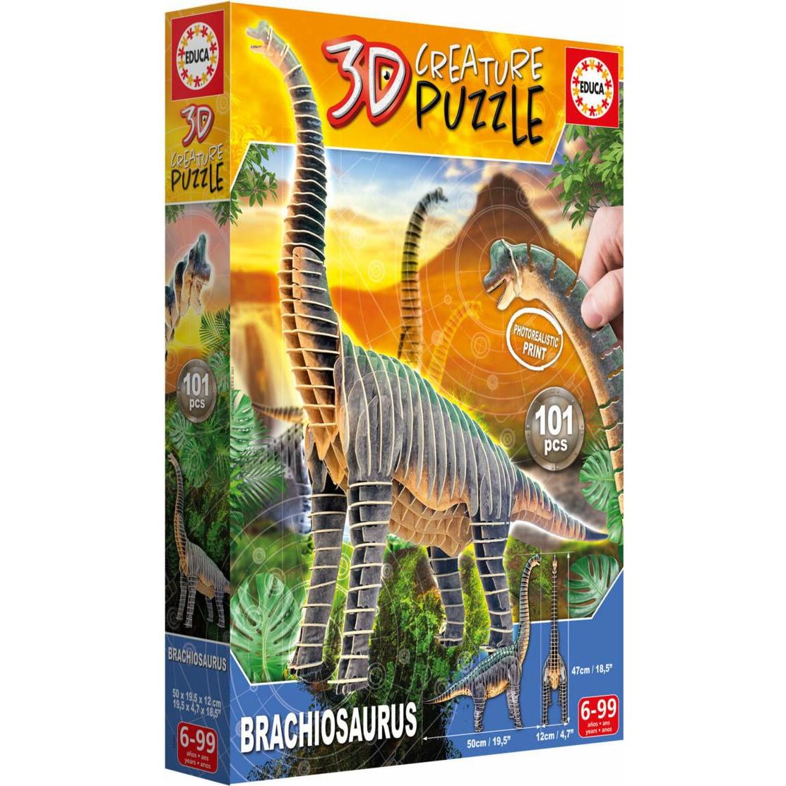 Thumbnail - Educa Brachiosaurus 3D puzzle with creature (101 Teile)