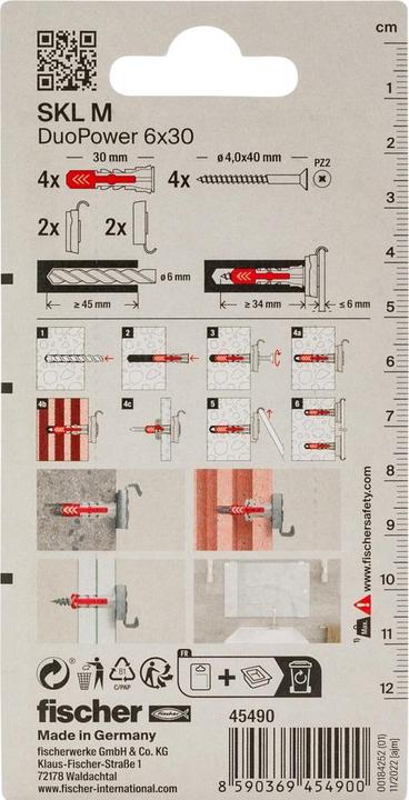 Actual product image Fischer Mirror mounting SKL M (2 pcs.)