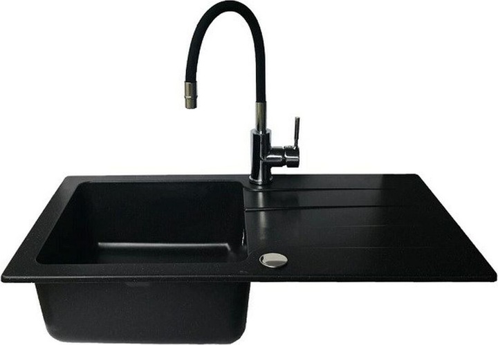 Actual product image Maidsinks Bali washbasin and Lungo mixer tap (44 cm, 62 cm)