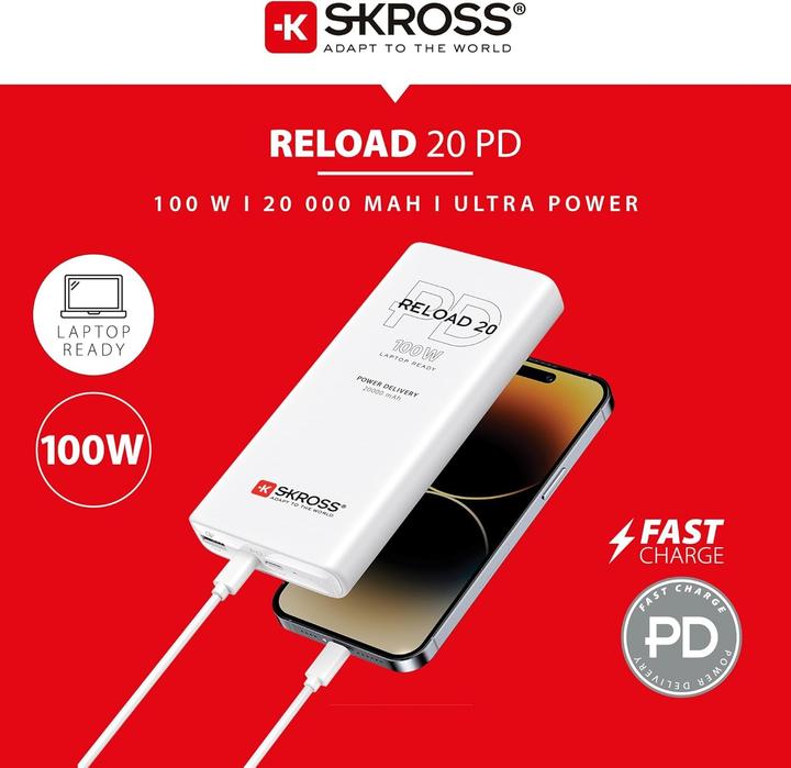 Immagine prodotto Skross Reload (20000 mAh, 100 W, 74 Wh)