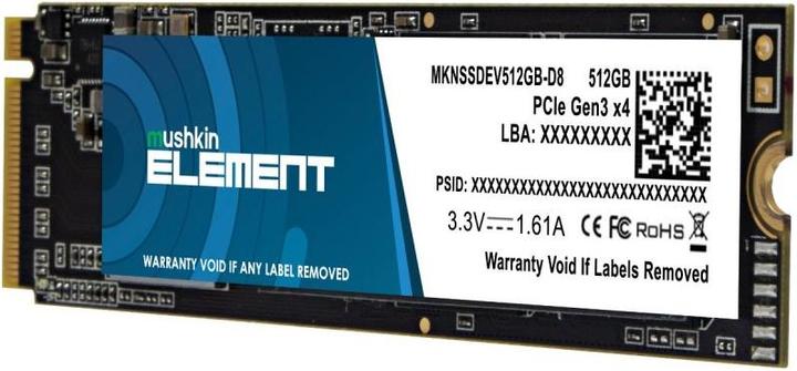 Produktbild Mushkin SSD Element M.2 512GB PCIe Gen3x4 NVME (512 GB, M.2 2280)
