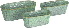 Productafbeelding Ptmd bloempot Dianne Groen Set van 3 (33 x 16 x 12 cm)