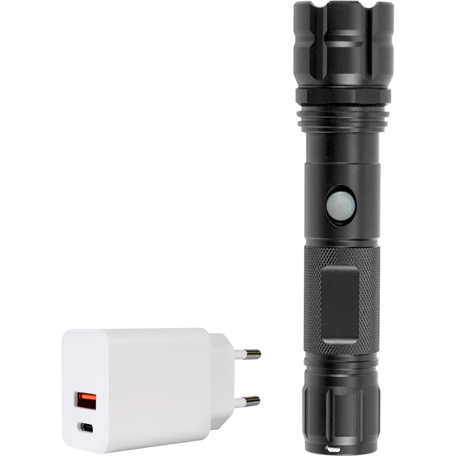 Thumbnail - PNI, Taschenlampe, Adventure F10 Aluminium-Taschenlampenpaket mit LED 6 W, 500 lm bis zu 200 m Fokus, mit Akku und
