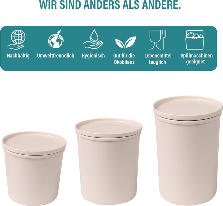 Actual product image Awave Food storage container 1000 ml, with rPET, natural (1 l)