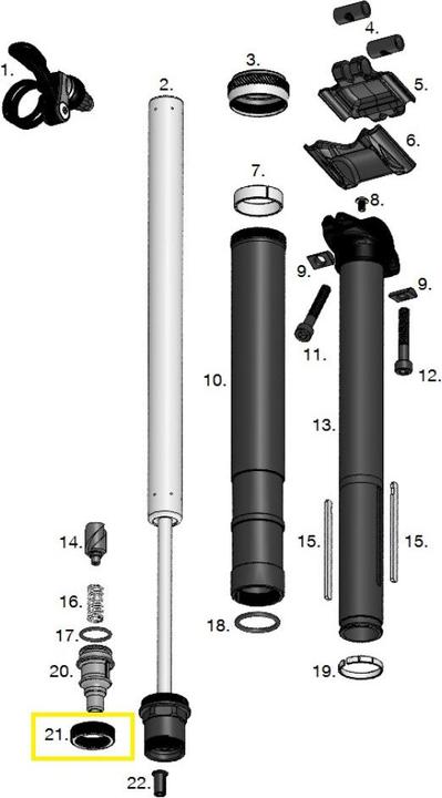 Image du produit Crankbrothers bague de verrouillage de l'actionneur Highline asp