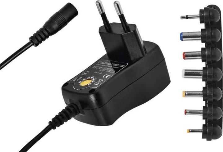 Actual product image Emos Universal Switching-mode Power Supply 600 mA with tips