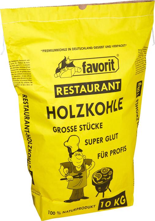 Favorit Restaurant - Holzkohle 10 kg ( Premium Qualität, erhöhte Brenndauer, besonders grosse Körnung (10 kg)