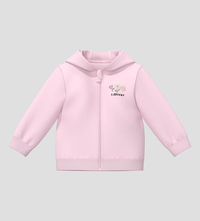 Produktbild s.Oliver Sweatshirt Jacke Unisex Sweatshirt-Jacke mit Kapuze und Frontprint (86)