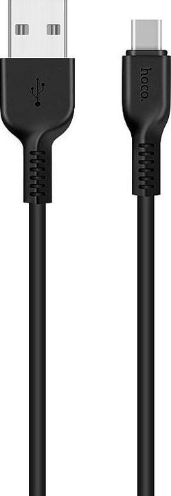 Actual product image Hoco - Data Cable Easy Charged (X13) - USB-A to USB Type-C, 10W, 2A, 1.0m - Black (1 m, 10 W)