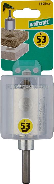 Produktbild wolfcraft wolfcraft 1 Bohrkrone HM m. Schaft u. Bohrer ø53mm (53 Millimeter)