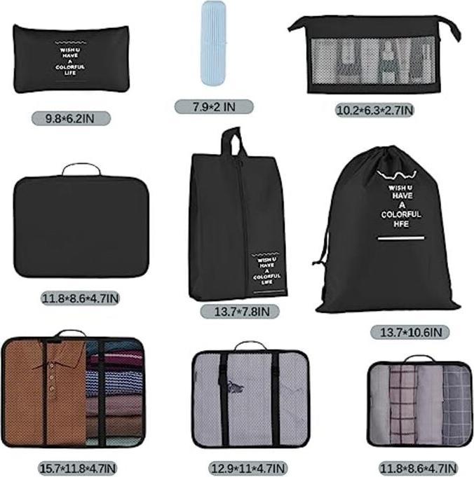 Produktbild Only-Bags.Store Koffer Organizer Set 9 Stück Packing Cubes Set Koffer Organizer Set Packing Cubes