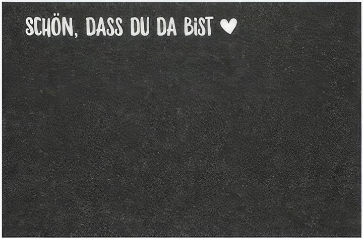 X-Tac Tischset, Schön, dass du da bist, Filz, dunkelgrau (45 x 30 cm)