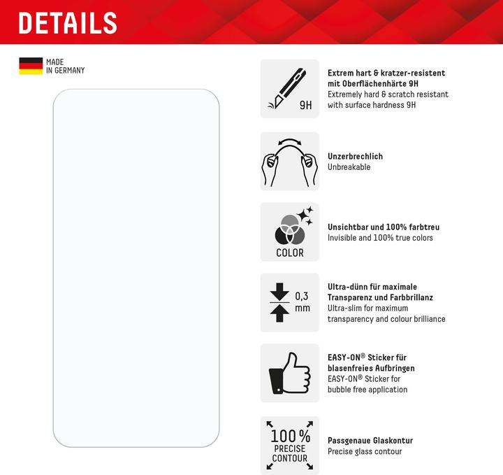 Actual product image Displex Smart Glass, Displayschutzfolie (1 Piece, Samsung Galaxy A56)