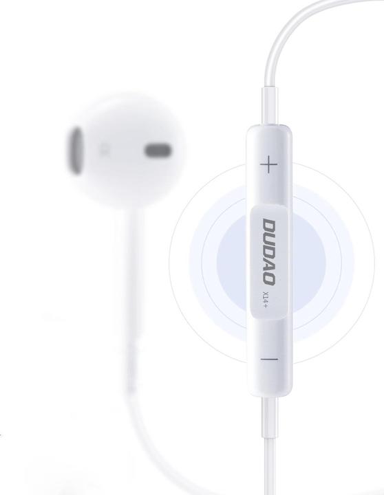 Produktbild Dudao X14+ In-ear headphones with microphone 3.5mm jack white (Kabelgebunden)