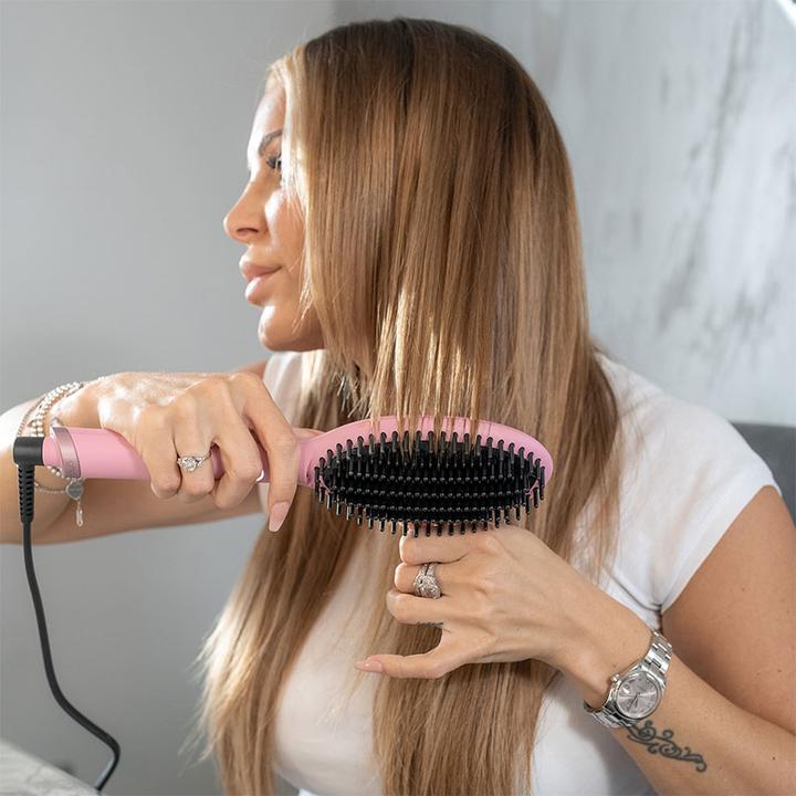 Produktbild ghd glide Limited Edition Hot Brush in Pink-Sorbet mit Hitzeschutz-Etui
