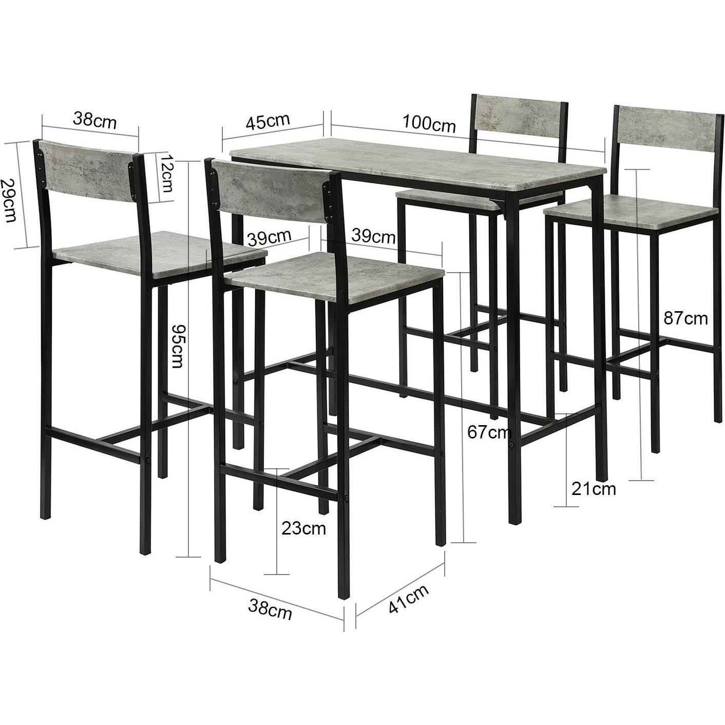Thumbnail - SoBuy, Bartisch, OGT14-HG (100 x 87 x 45 cm)