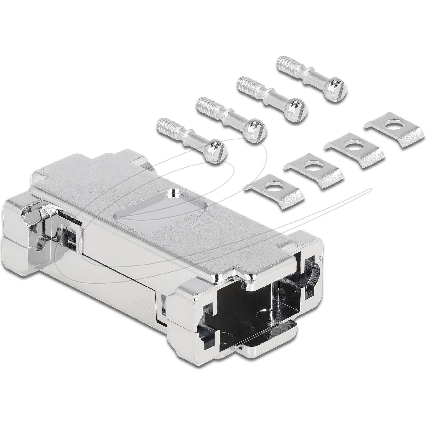 Delock Alloggiamento per 2 x D-Sub 9 Pin (S/FTP, CAT6), Cavo di rete
