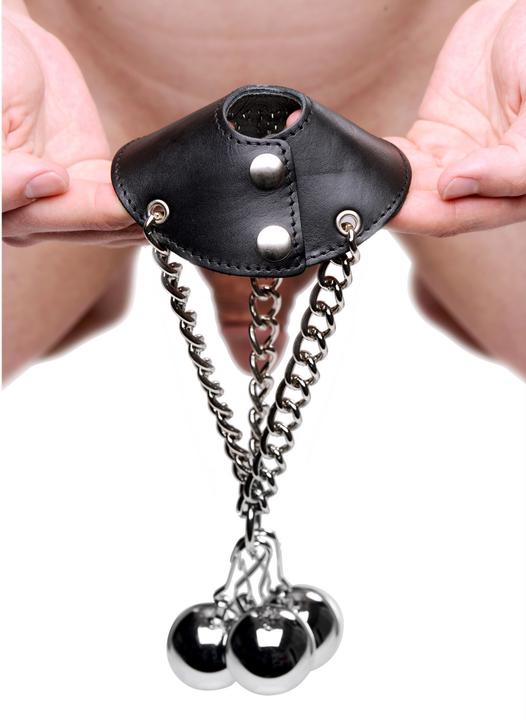 Actual product image XR Brands Parachute ball stretcher with spikes