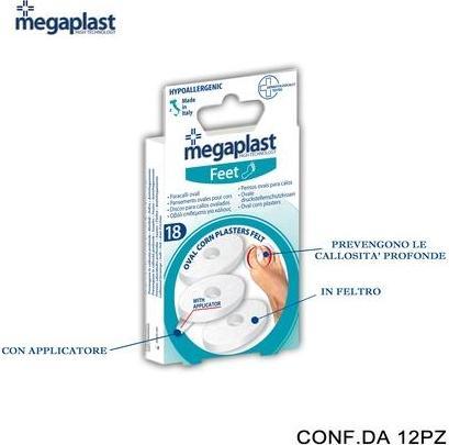 Megaplast Feet Ml 18 Oval Felt Pads Pack Of 18 (Fussbad)