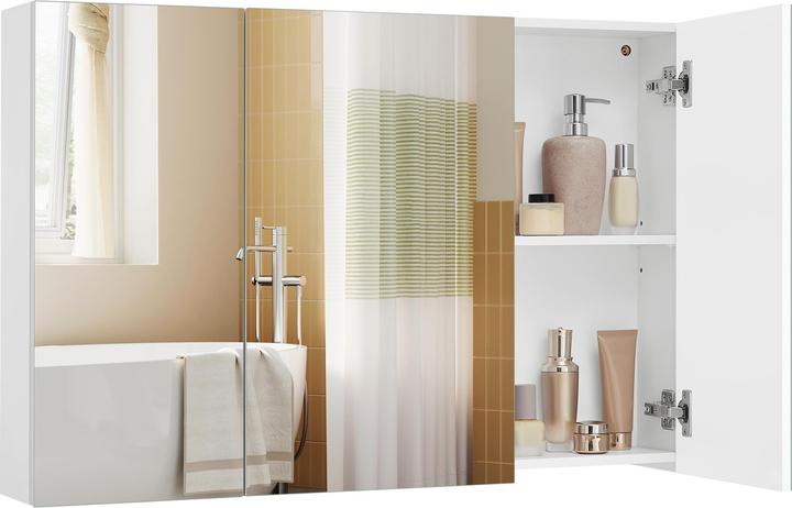 Produktbild Vasagle Spiegelschrank Weiss, 60 x 15 x 55 cm (60 x 15 x 55 cm)