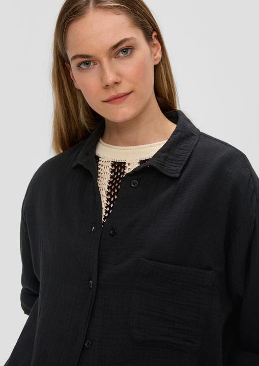 Produktbild s.Oliver Bluse Musselinbluse im Oversized Fit (L)