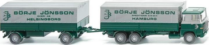 Actual product image Wiking H0 Scania platform trailer train Börje Jönsson