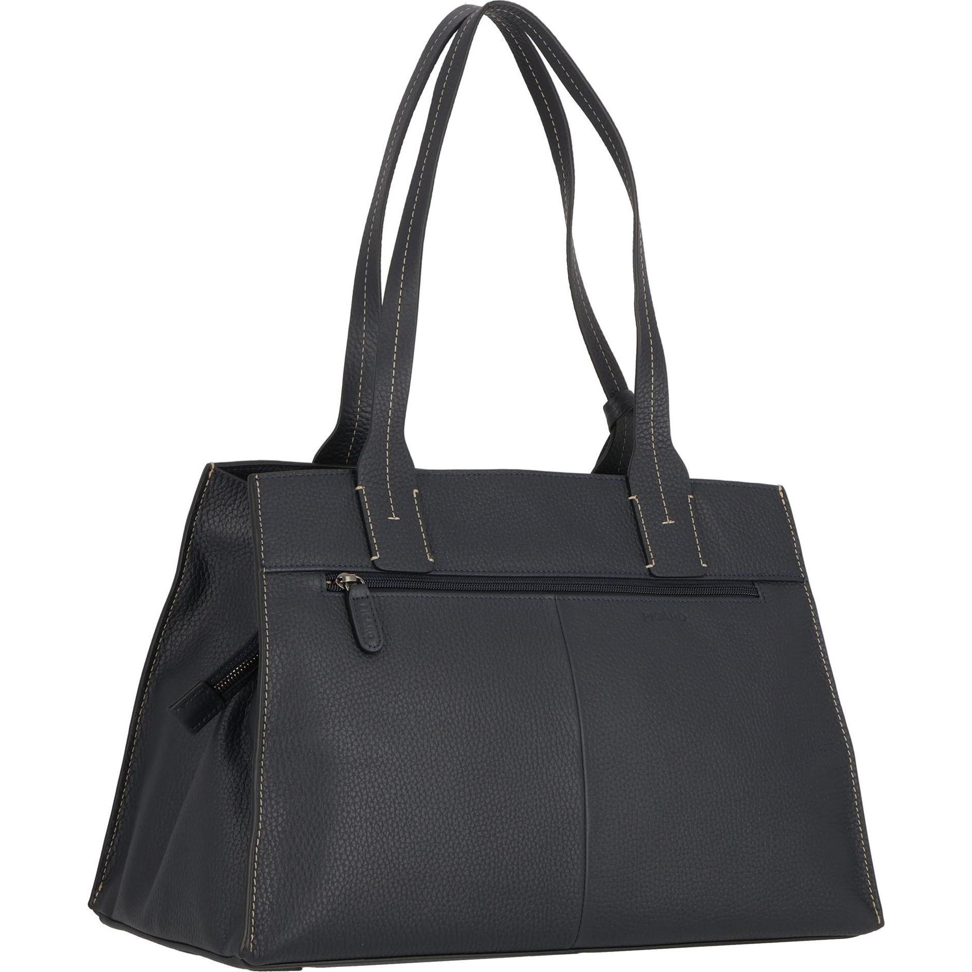 Picard, Tasche, Peephole Schultertasche Leder 40 cm, Blau, (19 l)