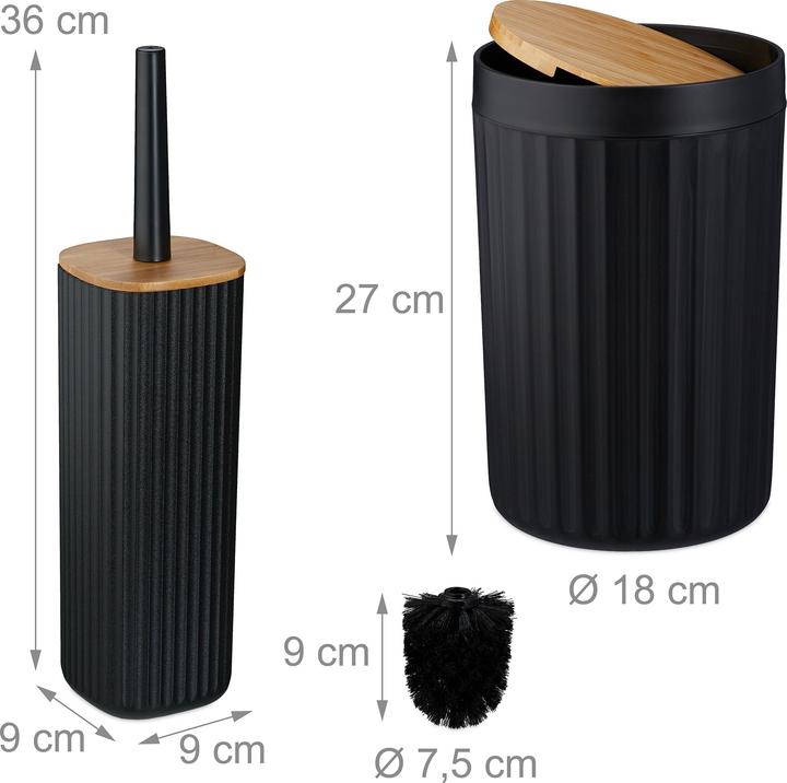 Actual product image Relaxdays Bathroom-Accessory Set